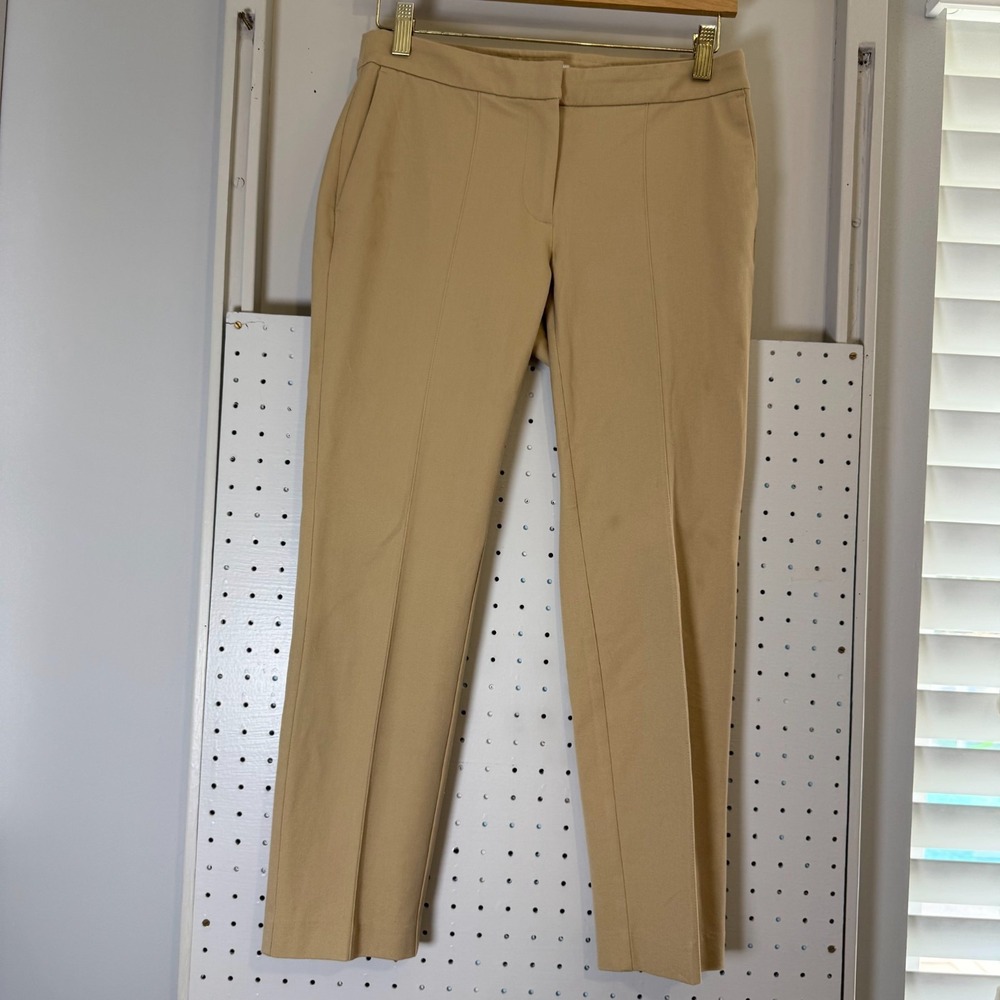 J. Jill‎ Premium Bi-Stretch Pants Women's 4P Tan Brown Stretch Classic Career